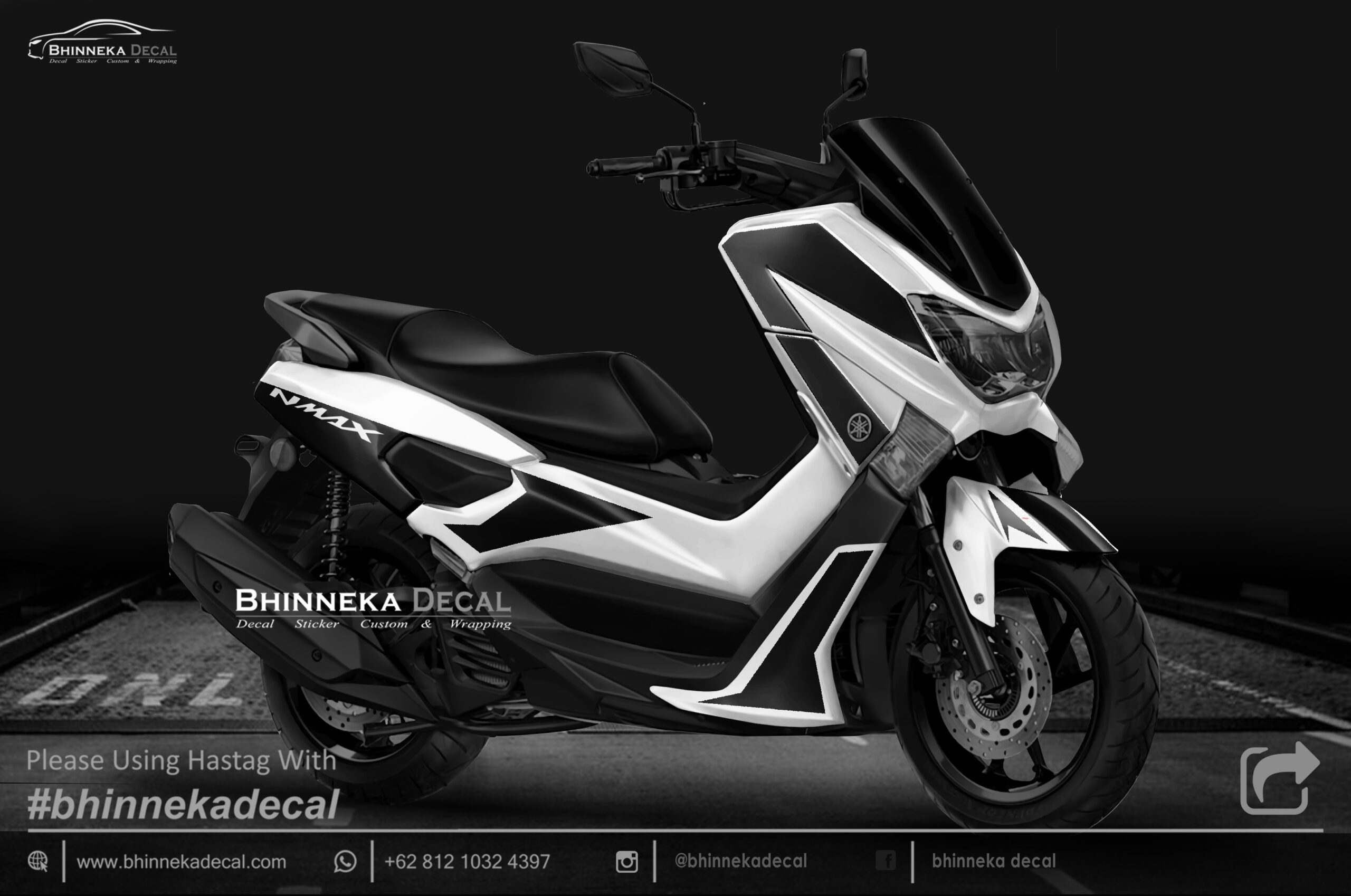 Stiker Polet Nmax. DECAL STICKER YAMAHA NMAX 155 POLET HITAM-030 – Bhinneka Custom Decal