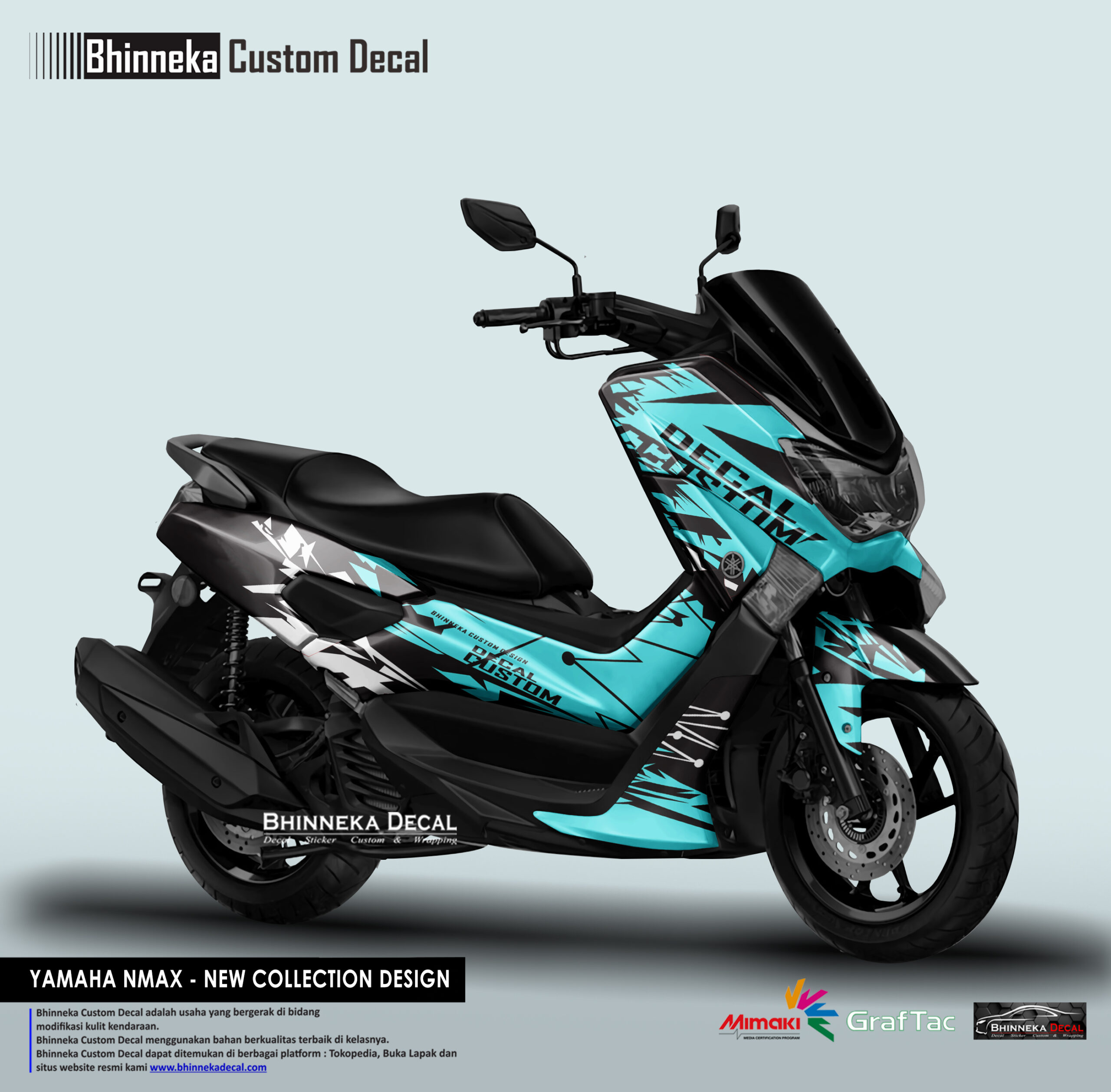 Nmax Stiker Modif. DECAL STICKER YAMAHA NMAX BLUE GRAFITY – Bhinneka Custom Decal