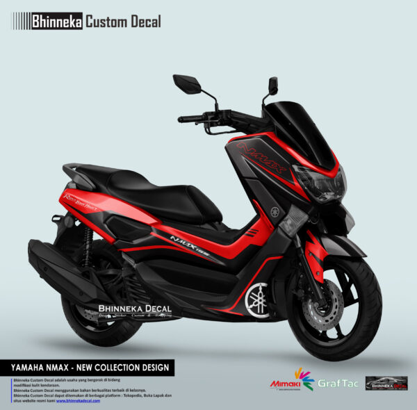 Nmax Red Decals. DECAL STICKER YAMAHA NMAX MINIMALIS RED – Bhinneka Custom Decal