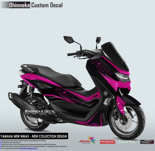 Decal Nmax Pink. DECAL STICKER YAMAHA N MAX NEWUNIK-PINK – Bhinneka Custom Decal