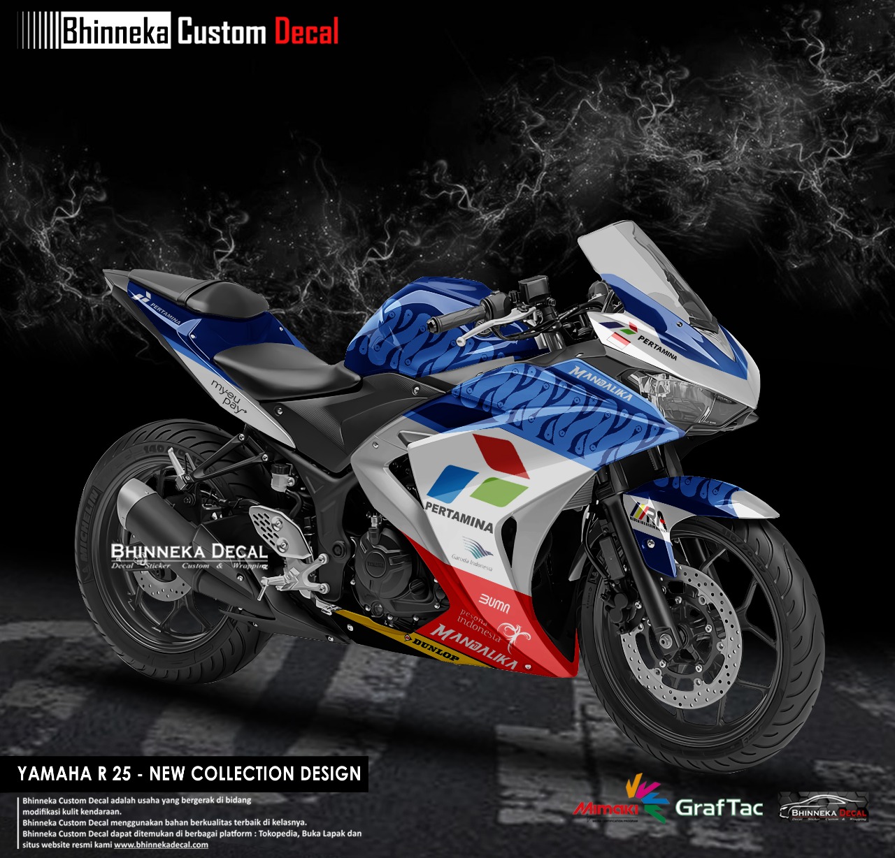 Nmax Decal Mandalika. DECAL STICKER YAMAHA R25 MANDALIKA – Bhinneka Custom Decal