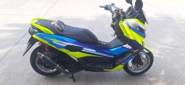 N Max Modif Kuning. NMax Modif Kuning Biru ini Digondol Maling, Barangkali Ada yang Tahu