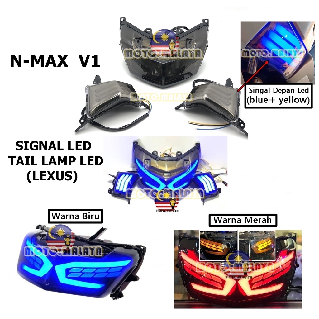 Yamaha Nmax Tail Light Cover. Buy [Ship frm KL] YAMAHA NMAX V1 TAIL LAMP Lexus LED WITH FRONT SIDE SIGNAL LED N MAX 155 LAMPU SIGNAL LAMPU BELAKANG LED