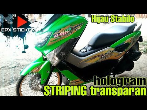 Striping Nmax Hijau Stabilo. Nmax hijau Stabilo modifikasi Striping transparan hologram - yamaha nmax modifikasi striping