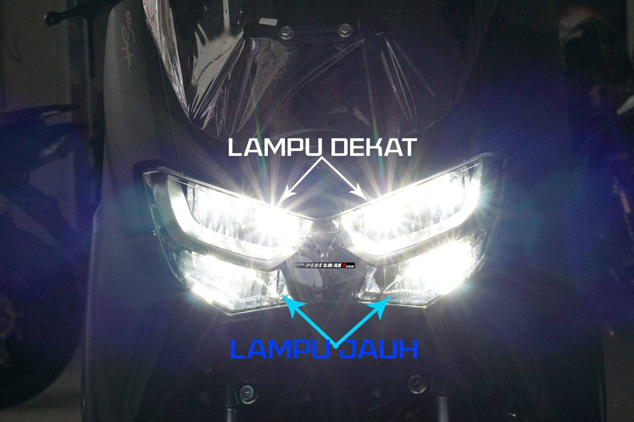 Lampu Jauh Nmax. Nyala Headlamp Yamaha All New NMAX, Ada Bagian Tanpa Sinar