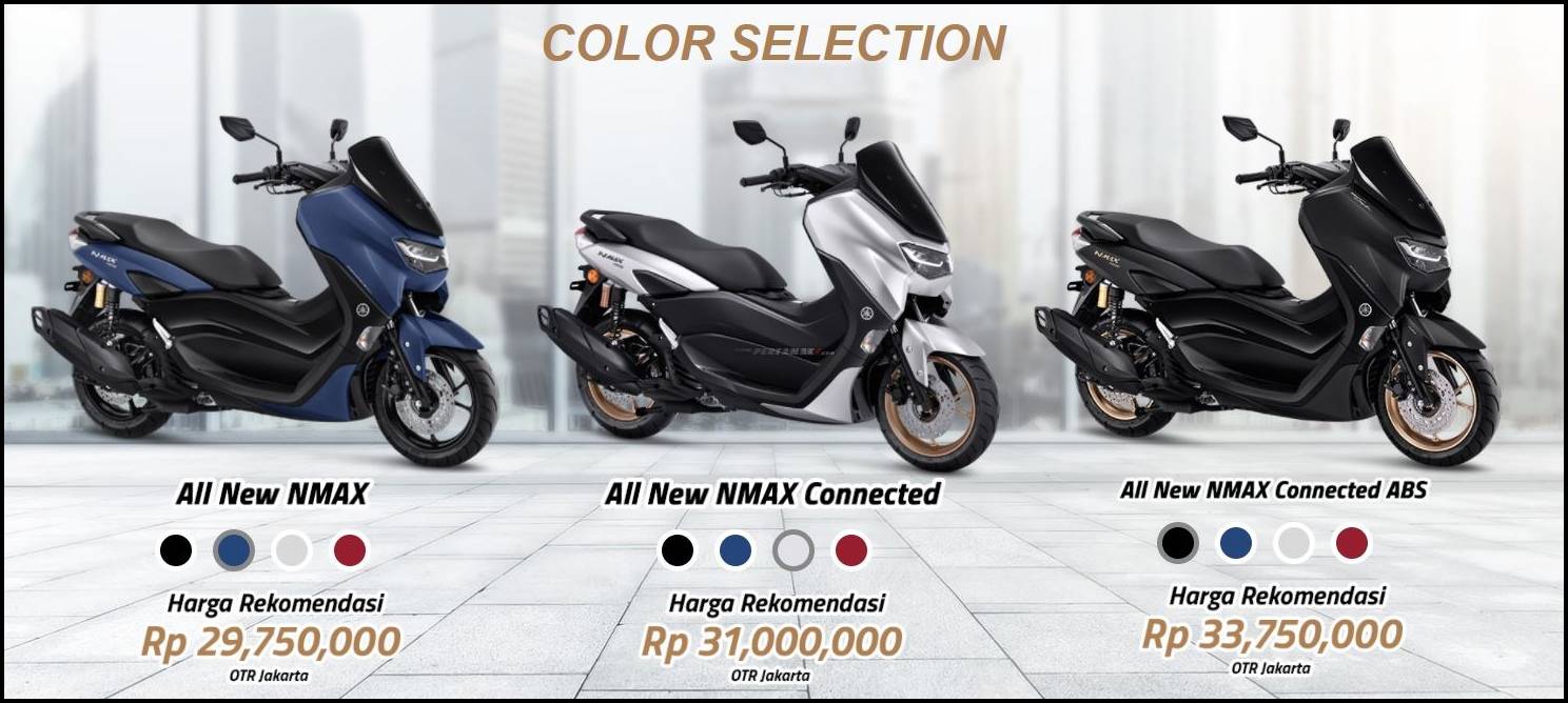 Perbedaan Tipe Nmax. Beda Fitur Yamaha NMAX STD, Connected dan ABS .. Apa Saja?