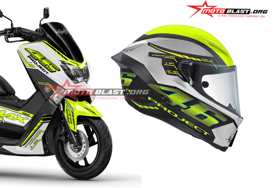 Modifikasi Nmax Vr46. Modifikasi Striping Yamaha NMAX White VR46 Project Green lime