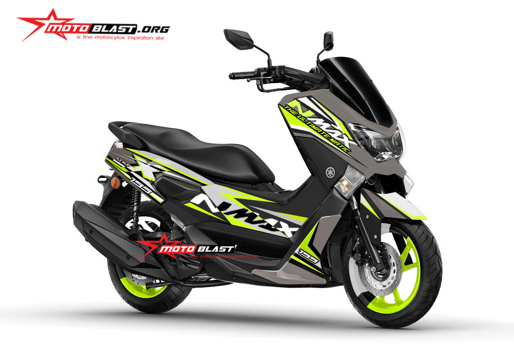 Nmax Gunmetal Modifikasi. Modifikasi motor matic terbaru Yamaha NMAX Gun Metal Sporty