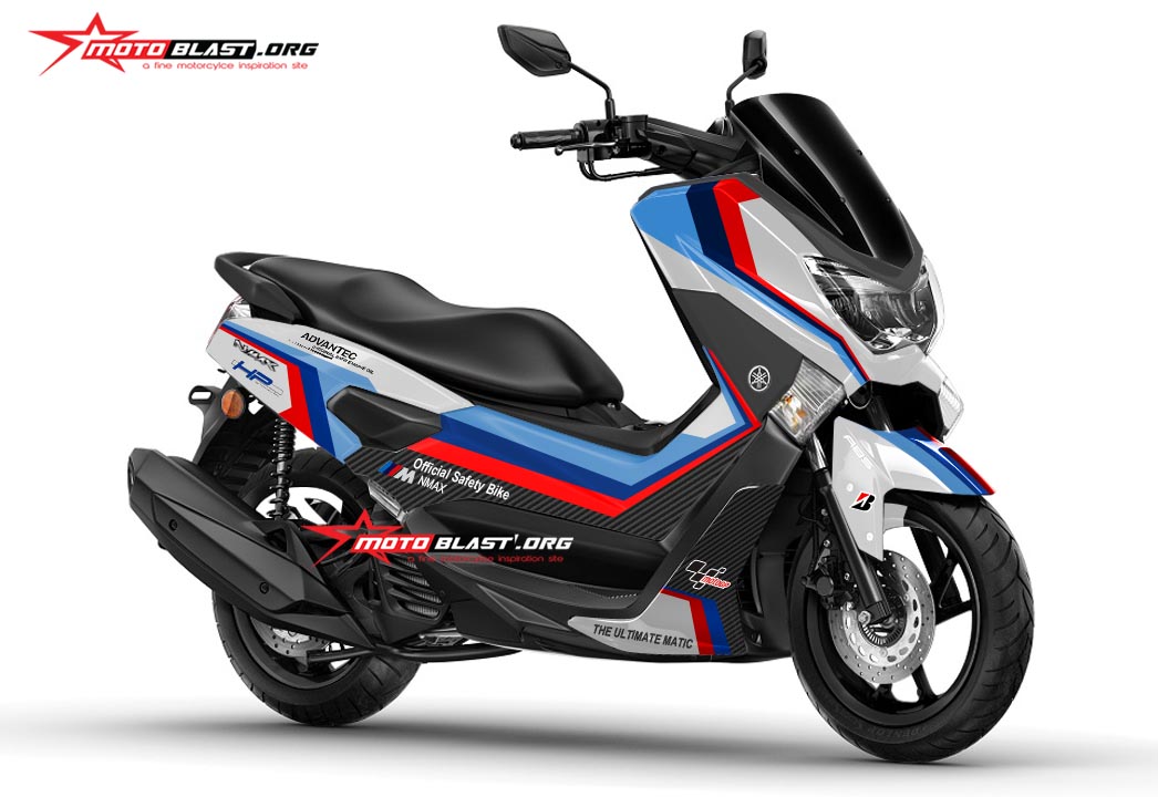 Nmax Modif Bmw. Modifikasi Striping Yamaha NMAX White Livery Safety Car Motogp