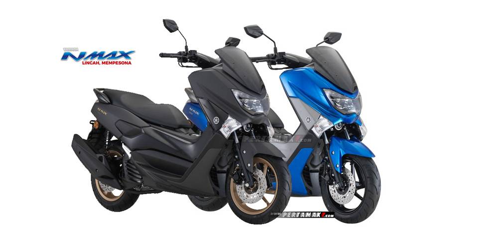 Nmax Baru Malaysia. Warna Baru Yamaha NMAX 155 VVA Malaysia Versi 2018 : Hitam Doff Velg Emas dan Biru, Kapan Indonesia?