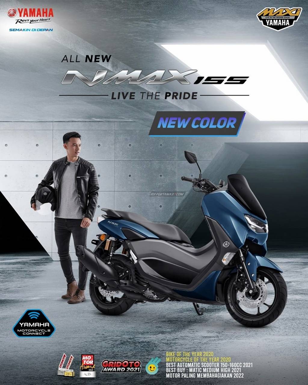 Nmax Biru Terbaru. Launching Yamaha NMAX Terbaru 2023 Warna Biru Metalik Keren Banget