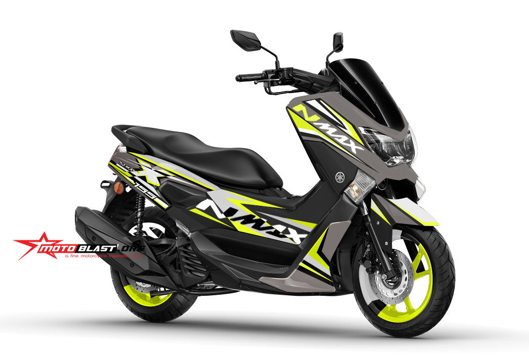 Nmax Gunmetal Modifikasi. Yamaha NMAX Gun metal Green lime Fresh