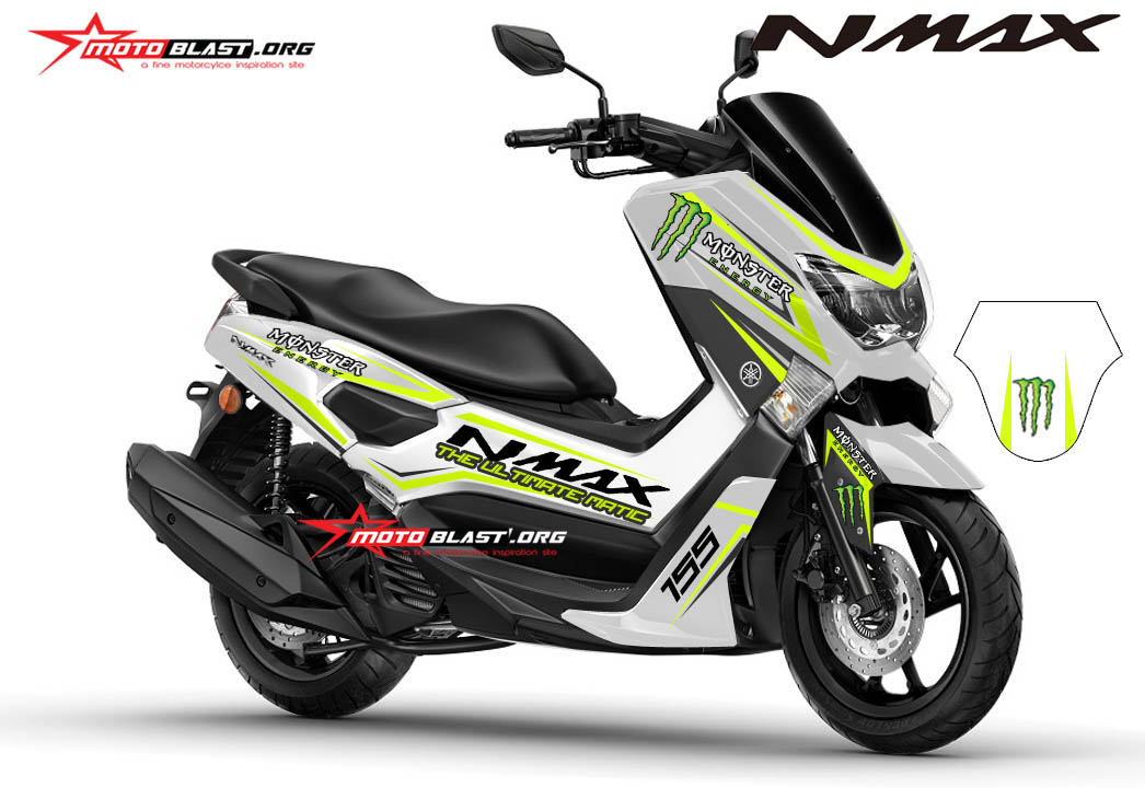 Striping Variasi Nmax Putih. Inspirasi Modifikasi Striping yamaha NMAX warna putih