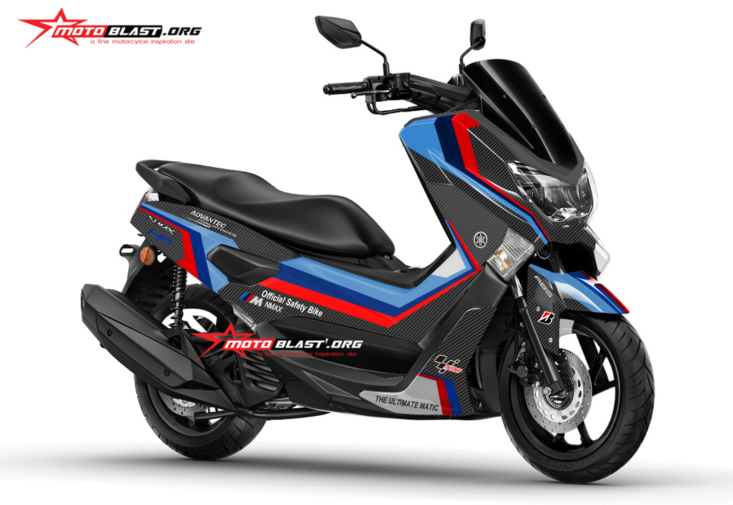 Striping Nmax Motoblast. Modifikasi Striping Yamaha Nmax Black Safety GP