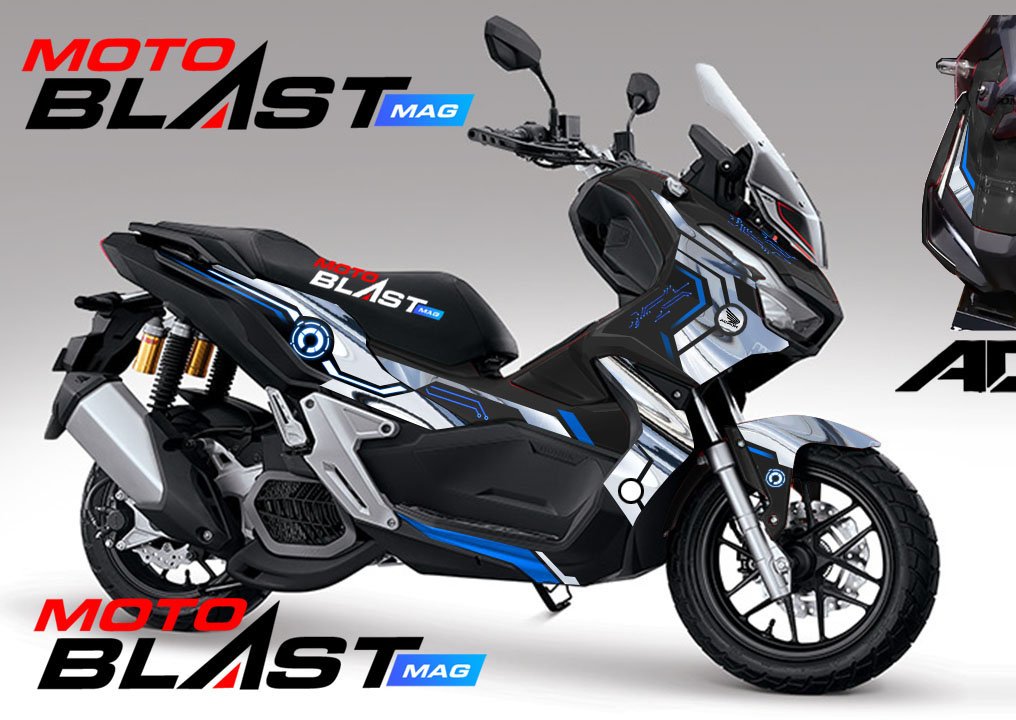 Nmax Modif Chrome. Modifikasi Striping Honda ADV 150 hi-tech Chrome