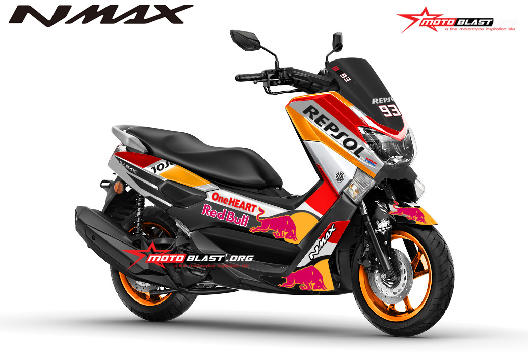 Striping Nmax Repsol. Yamaha NMAX Livery repsol edition