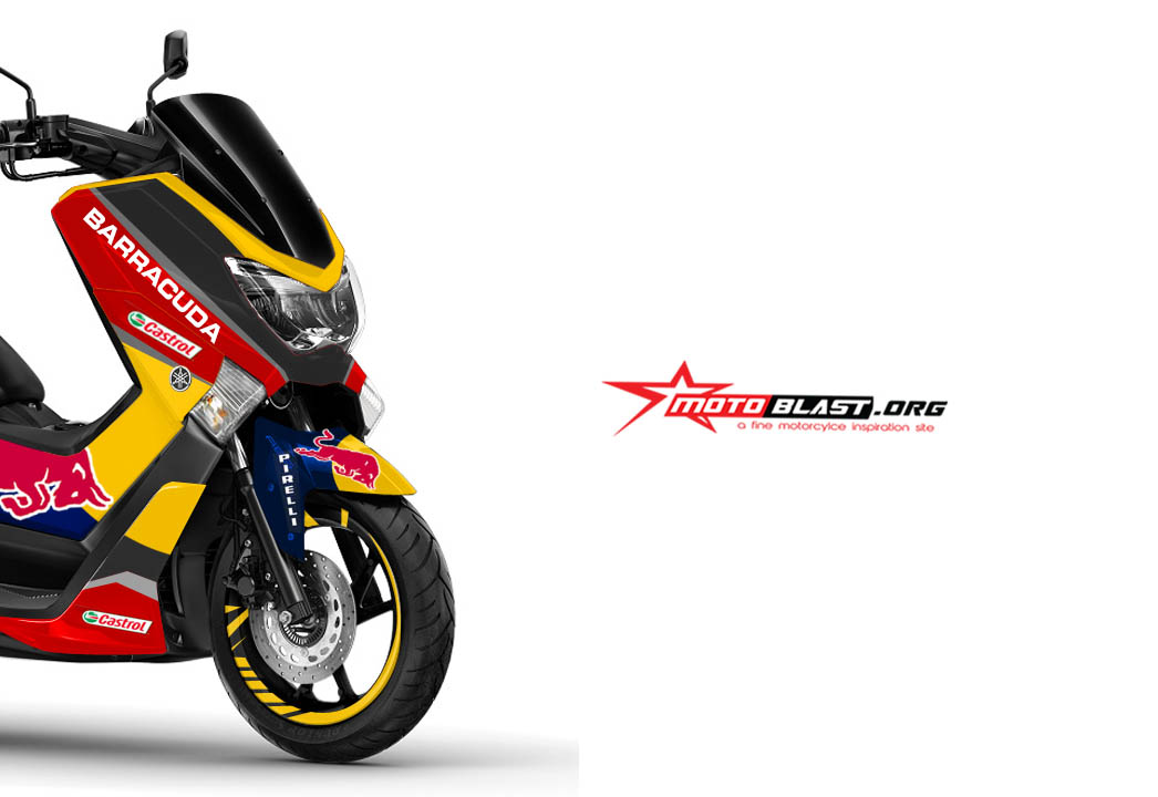 Nmax Striping Modif. Modifikasi striping Yamaha NMAX Redbull