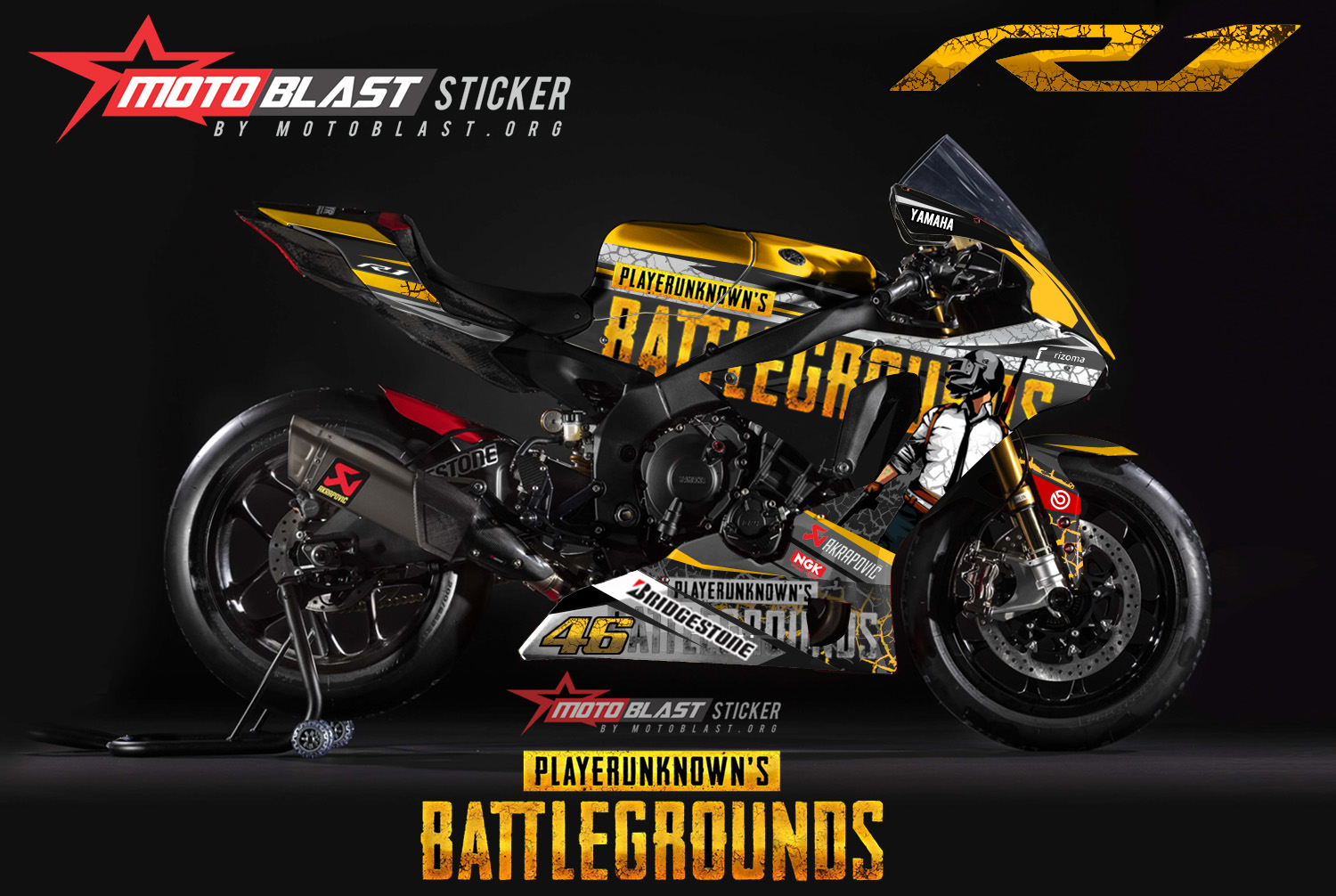 Nmax Modif R1. Modifikasi striping Yamaha R15 edisi GYTR livery PUBG