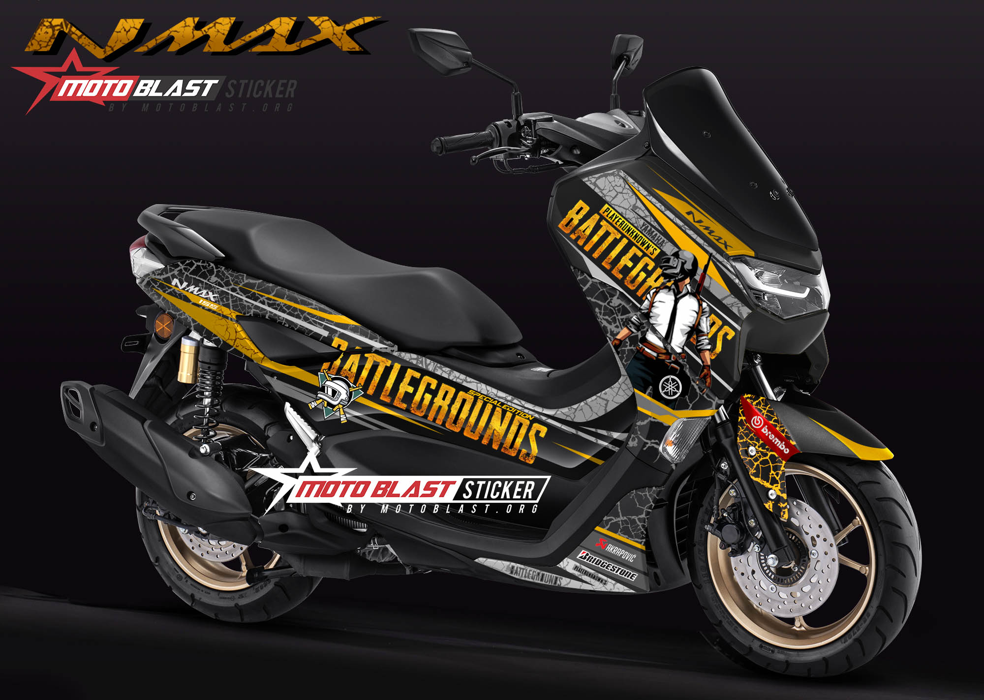 Nmax Striping Modif. Modifikasi Striping Yamaha New Nmax Livery PUBG