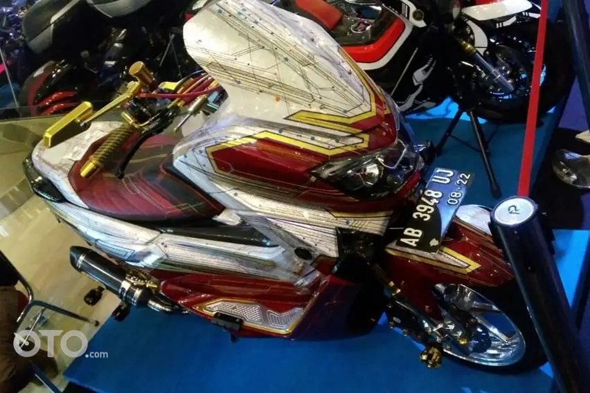 Nmax Modif Aerox. Yamaha NMax Asal Bandung Jawara Customaxi, Dihadiahi Aerox dan XMax