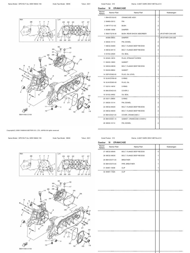 Nmax 155 Service Manual Pdf. 10.GPD155-F All New Nmax 155 Connected Version Crankcase