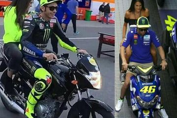 Nmax Biru Rossi. Ini Gaya Valentino Rossi Pacaran Naik Motor, Salah Satunya Pakai NMAX!