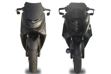 Modifikasi Lampu Nmax Hitam. Yamaha NMAX Versi Night Rider, Hitam Legam Sampai ke Headlamp, Windshield Meruncing