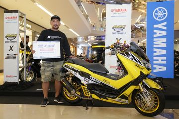 Aksesoris Variasi Nmax Solo. Livery Legendaris Jadi Andalan, Yamaha NMAX Ini Sabet Juara Customaxi Solo