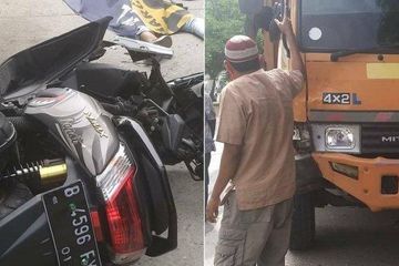 Nmax Bekas Cikarang. Yamaha NMAX Remuk Tergeletak, Salip Kanan Lawan Truk, Dua Pemuda Tewas Seketika