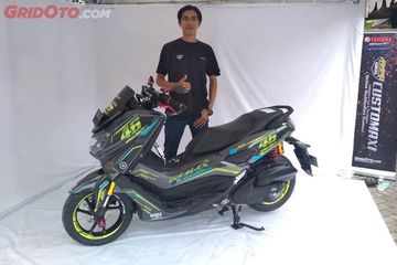 Modifikasi Nmax Vr46. Yamaha Nmax Ini Pakai Decal Ala Helm Rossi, Tapi Ada yang Spesial Nih