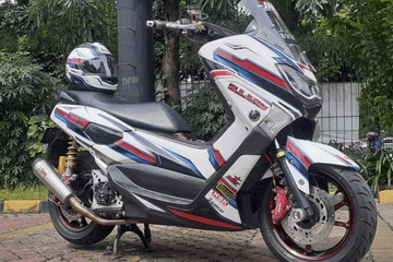 Nmax Airbrush Simple. Yamaha NMAX Airbrush Simple, Warna Tiru Helm Arai RX-7 Kesayangan