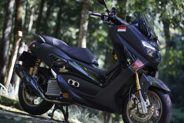 Modifikasi Nmax Hitam Doff 2018. Modifikasi Yamaha NMAX ala Kapten TNI AL, Ubahan Simpel Tampil Sporty