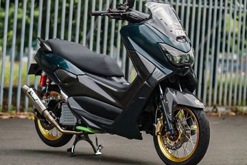 Yamaha Nmax King. Yamaha NMAX Tampil Agresif, Kelir Bodi RX-King Dikombo Part Racing