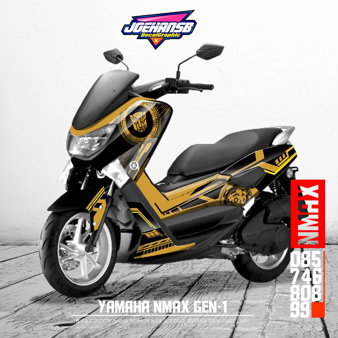 Decal Nmax Transformer. Stiker Decal Full Body Yamaha NMAX 150 / 155 cc Motif Grafis Transformer