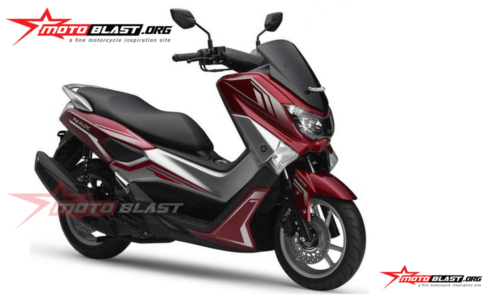 Nmax Modif Minimalis. Modif striping minimalis, pemanis untuk yamaha NMAX red!