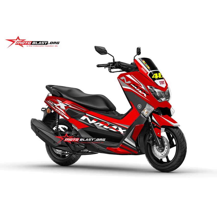 Nmax Red Decals. Decal Stiker Yamaha NMAX Red X