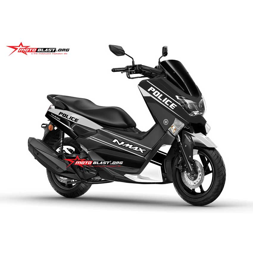 Stiker Nmax Police. Decal Stiker Yamaha NMAX POLICE