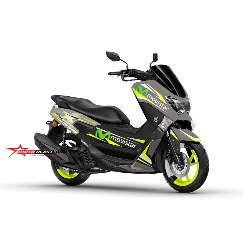 Decal Nmax Movistar. Decal Stiker Yamaha NMAX Gun Metal Movistar