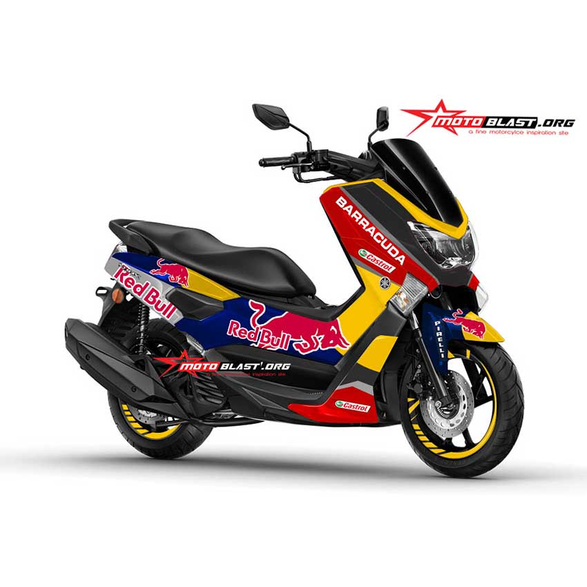 Stiker Nmax Red Bull. Decal Stiker Yamaha NMAX REDBULL