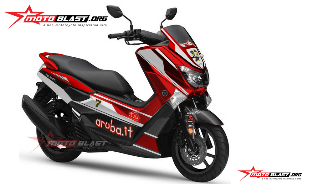 Nmax Red Modif. Modif Striping Yamaha NMAX Red!!Ducati Aruba i.t !!