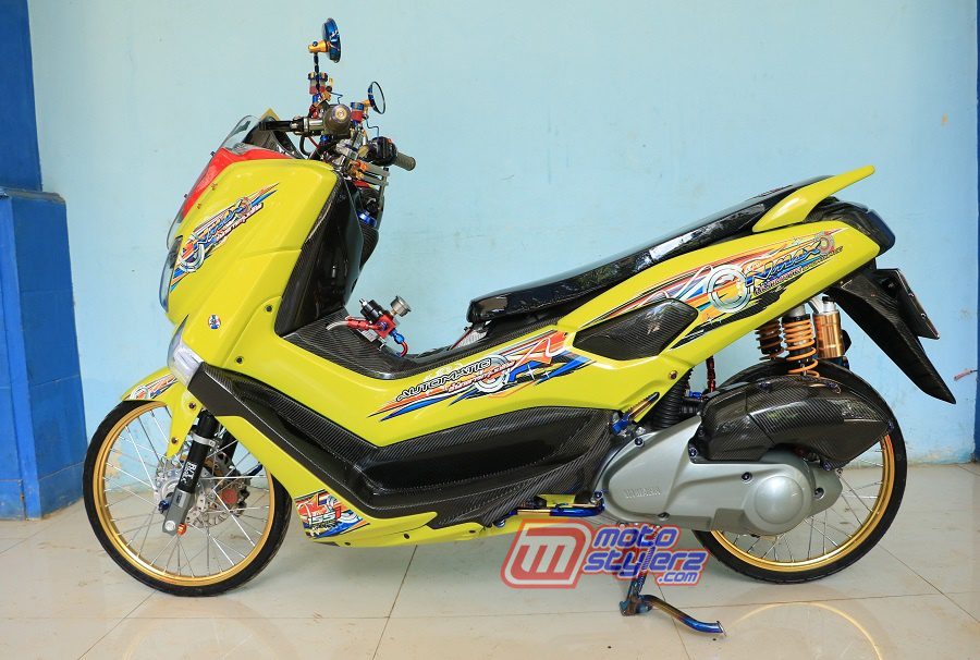 Modifikasi Nmax Thailook. Modifikasi NMAX “2017 (Kuningan): Diramu Spesial Thailook Style, Koleksinya Kian Mengasikan