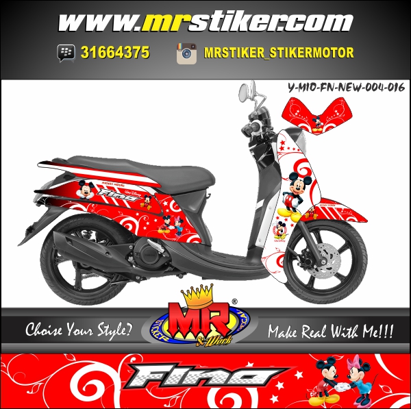 Stiker Nmax Mickey Mouse. Mio Fino New Mickey Mouse - stiker motor premium