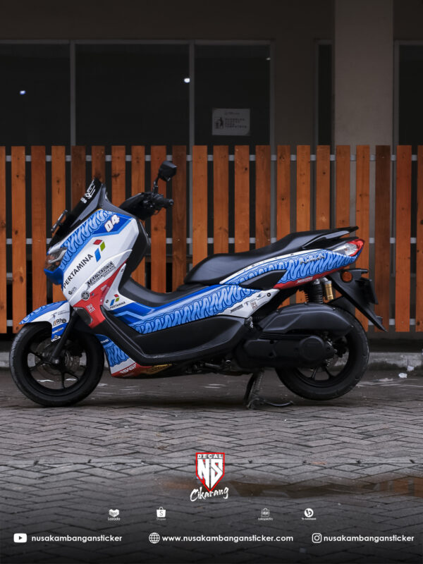 Nmax Decal Mandalika. Desain Stiker Nmax 155 New Livery Mandalika SAG Biru Sticker Full Body – Nusakambangan Sticker