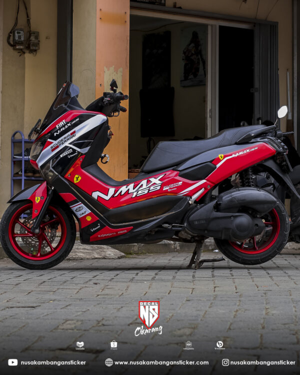 Modifikasi Stiker Motor Nmax. Sticker Motor Yamaha Nmax 155 Ferrari Merah Modifikasi Stiker Full Body – Nusakambangan Sticker