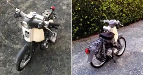 Gambar Motor Nmax Lucu. Jadi Lebih Lucu, Honda Cub Dimodifikasi Lebih Kecil Pakai Dua Mesin