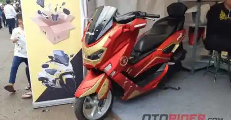 Modifikasi Iron Max Nmax. Dealer Yamaha Bikin NMax Berjubah Iron Man untuk Dongkrak Penjualan, Bergaransi Lho!