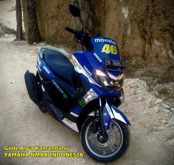 Modif Striping Yamaha Nmax Biru. Modifikasi Yamaha Nmax 155 Livery Motogp Valentino Rossi 46 Asal Bali - Pertamax7.com