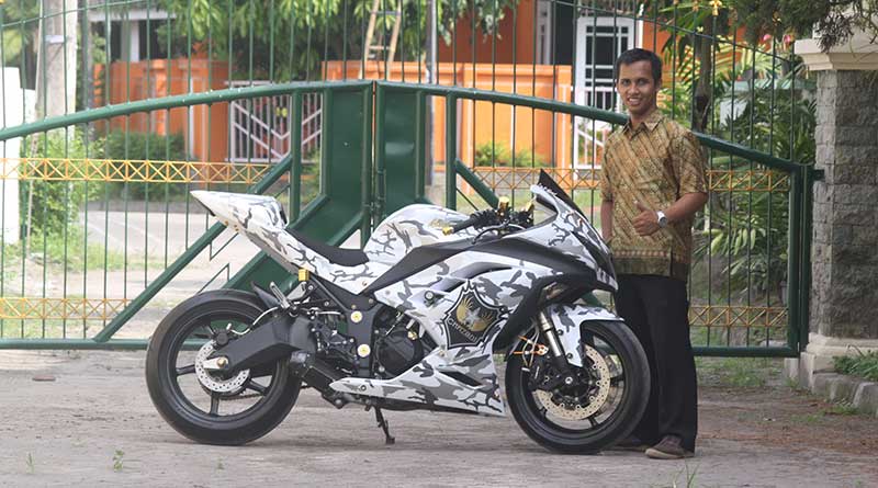 Nmax Modifikasi Loreng. Kawasaki Ninja 250 Army Look, Full Loreng Cokelat Tua